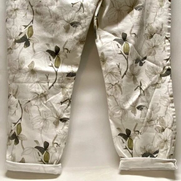Buffalo David Bitton Jeans Women 16/36 White Floral Havana Stretch Ankle Skinny - Picture 6 of 12